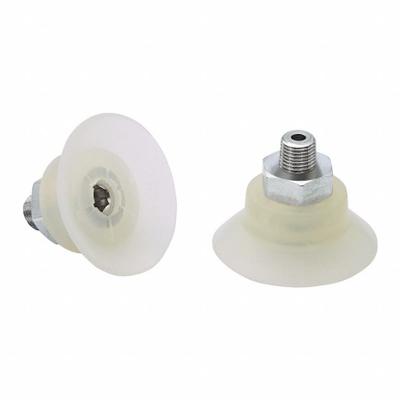 SCHMALZ Vacuum Pad Assembly: Flat, 1/8 in NPT Vacuum Port, 44 mm Pad Dia - Flat Type Food-Safe Fast-Handling Vacuum Pad Assemblies