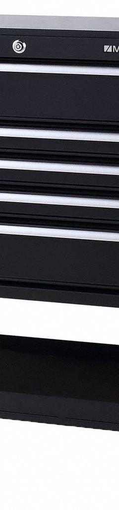 MONTEZUMA Tool Utility Cart: Black, 30 13/16 in Wd, 18 1/8 in Dp, 35 15/16 in Ht, No Lid, Padlock (MPN BK3005UC). Key specifications — attr1116772: MONTEZUMA; attr1116768: Padlock.