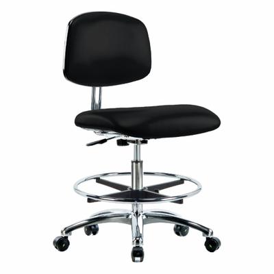 APPROVED VENDOR ESD/Cleanroom Task Chair: Vinyl, Armless, Ht Range 21 1/2 in to 29 in, 18 1/2 in Seat Wd - Vinyl ESD & Cleanroom Chairs