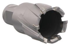 SLUGGER BY FEIN Carbide Tipped Cutter: 2 1/8 in Cutter Dia, 1 in Max Cutting Dp, Bright, Carbide (MPN 63127586110). Key specifications — attr253884: No; attr253885: Bright; attr253886: Carbide; attr253887: Weldon Flat; attr253888: Fractional Inch; attr277149: SLUGGER BY FEIN.
