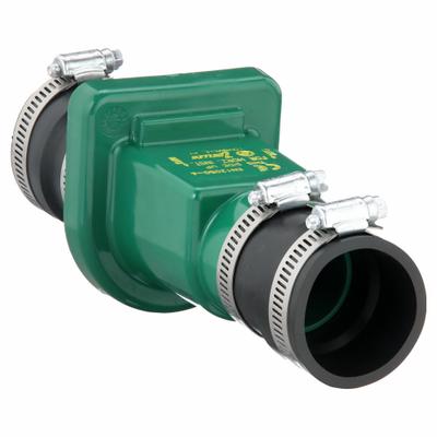 ZOELLER Full Flow Check Valve: Swing, Inline Valve Body, For Pumps Media, PVC, Clamp x Clamp - PVC Swing Check Valves
