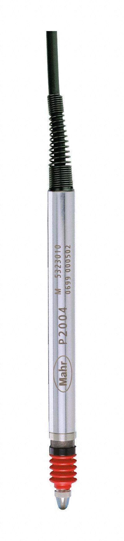 MILLIMAR Inductive Probe: Mahr Millimar Series, Plunger, 3 µm Accuracy, 2.5 m Cable Lg - Pencil Probes with Cable