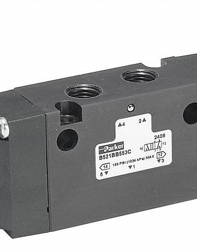 PARKER Solenoid Air Control Valve: B - Parker B Series Solenoid-Operated Inline Valves
