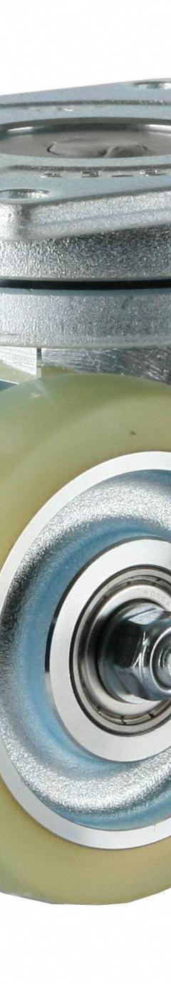FOOT MASTER Plate Caster: Swivel, Polyurethane, 125 mm Wheel Dia, 35 mm Wheel Wd, 175 mm Mounting Ht (MPN GATD-125ASF-HUD). Key specifications — Caster Type: Swivel; Brand: FOOT MASTER.
