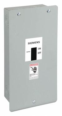 SIEMENS Circuit Breaker Enclosure: 3 Spaces, 100 A Amps, Flush Mounting, Indoor, 17.5 in Exterior Ht (MPN E2N1F). Key specifications — Mounting Style: Flush; Location: Indoor.