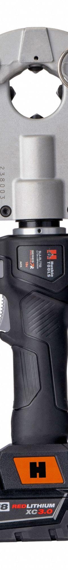 HUSKIE TOOLS STREAMLINE DIELESS CRIMPING TOOL KIT: 18 V, Dieless Head, 500MCM Max Copper, Inline (MPN SLA-RL7750). Key specifications — attr532196: Yes; attr557685: 350 MCM; attr557684: #8; attr557683: 500MCM; attr557682: #8; attr532165: M18 Redlithium; attr533563: N; attr532179: (1) Tool Bag.