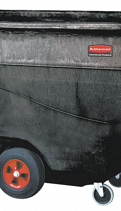 RUBBERMAID COMMERCIAL PRODUCTS Tilt Truck: 27 cu ft - Low-Maintenance Plastic Tilt Trucks with Ergonomic Handle
