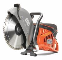 HUSQVARNA Concrete Saw: 16 in Blade Dia., Wet/Dry, 6 in Max. Cutting Dp, 4,700 RPM Max. Blade Speed (MPN K970). Key specifications — attr313615: Wet/Dry; attr313618: Gasoline; attr325106: HUSQVARNA.