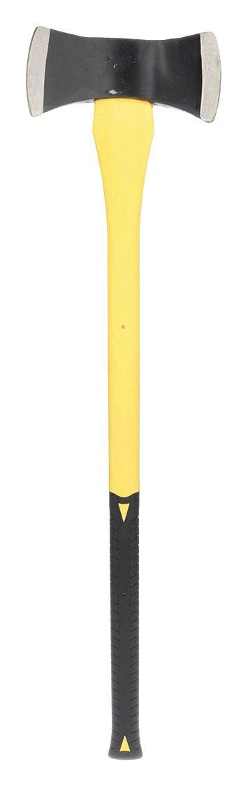 ABILITY ONE Double Edge Axe: 37 in Overall Lg, 4 1/2 in Cutting Edge Lg, 3.5 lb Head Wt - Double-Edged Axes