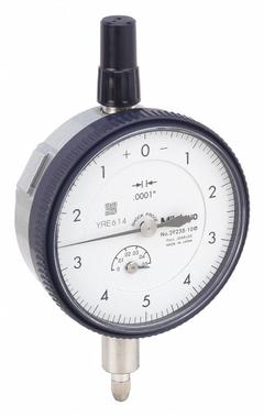 MITUTOYO Dial Indicator - Lug Back: 0 in to 0.05 in, Inch, Plunger, 0.0001 in Accuracy (MPN 2923A-10). Key specifications — attr1184168: 2923A-10; attr1184178: 0-5-0; attr1184223: MITUTOYO; attr1200883: Dial Indicator - Lug Back; attr1184173: AGD 2; attr1184177: 0.0001 in; attr1184208: Certificate of Inspection.