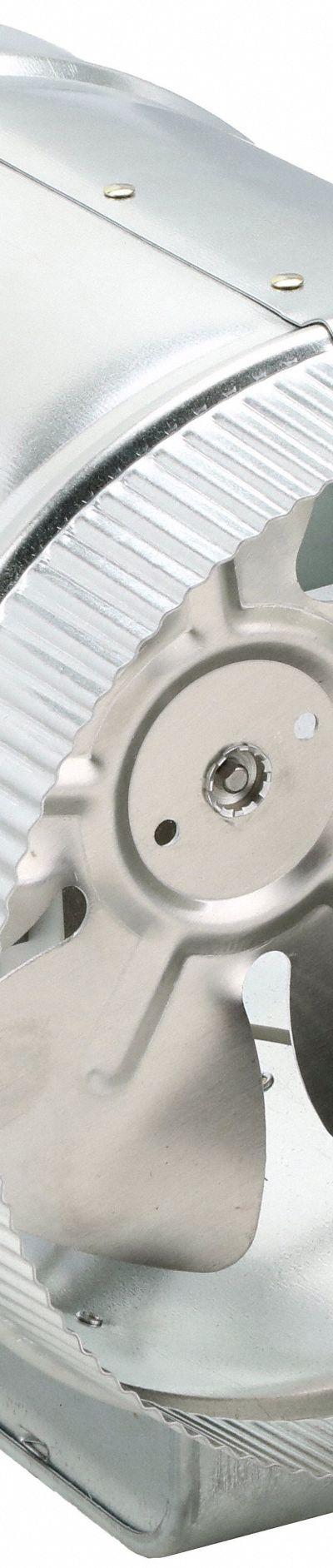 TJERNLUND In-Line Duct Fan: 325 cfm Max - HVAC Booster Inline Duct Fans