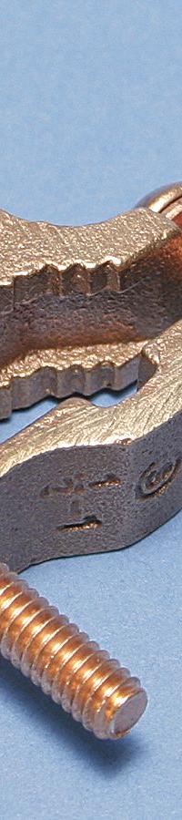 Grounding Connector: Bronze, 8 AWG SOL to 2 AWG STR Grounding Wire Size, 1 Grounding Wires (MPN EK17). Key specifications — Brand: NVENT ERICO; Description/Special Features: Perpendicular Burial; For Use With: Pipe; Grounding Wire Size: 8 AWG SOL to 2 AWG STR; Material: Bronze; Grounding Wires Connected To: #4 to #8 Rebar; Manufacturer Part Number: EK17.