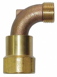 APPROVED VENDOR Hose Swivel: 3/4" x 1" MHT x FPT, Brass, 125 psi Max Working Pressure, 2.5 in Wd (MPN 4NDP4). Key specifications — attr1069071: 3/4" x 1" MHT x FPT; attr1069078: Brass; attr1069080: Hose Swivel.