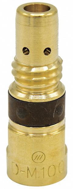 MILLER ELECTRIC Gas Diffuser: AccuLock MDX, For MDX-100 MIG Gun, 2 PK (MPN D-M100). Key specifications — Brand: MILLER ELECTRIC; For Contact Tip Series: AccuLock MDX; Connection Type: Threaded; Gas Diffuser Number: D-M100.