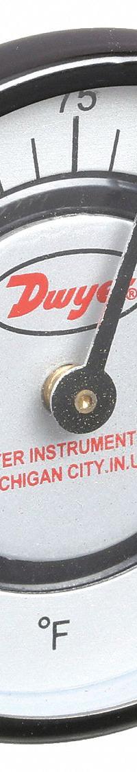 DWYER Clip Pipe Mount Dial Thermometer: 70°F to 500°F, +/- 2% Accuracy, 2 in Dial Dia (MPN STC171). Key specifications — Accuracy: +/- 2%; Brand: DWYER.