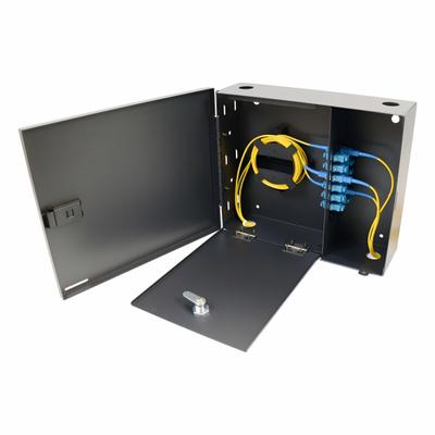 FIBERTRONICS Wall Mount Termination Box: 4 Ports - Wall-Mount Fiber Optic Termination Boxes