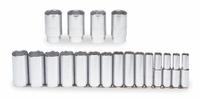 PROTO Socket Set: 1/2 in Drive, 19 Piece, 6-Point, SAE, 3/8 in to 1 1/2 in (MPN J54101). Key specifications — attr1224269: 1/2 in; attr1204685: Tether Ready; attr1204650: 3/8 in to 1-1/2 in; attr1204673: Socket Bits Not Included; attr1204688: PROTO; attr1206170: Deep Sockets.