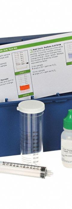 AQUAPHOENIX Water Quality Test Kit: Hydrogen Peroxide, 1 drop = 5 ppm/10 mL1 drop = 25 ppm/2 mL (MPN TK3345-Z). Key specifications — Includes: Reagents; Range: 1 drop = 5 ppm/10 mL1 drop = 25 ppm/2 mL; Test Parameters: Hydrogen Peroxide.