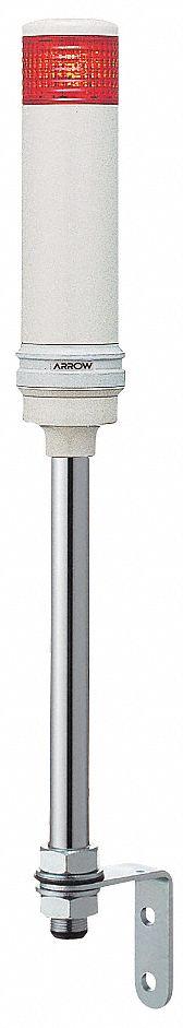 SCHNEIDER Tower Light Assembly: 1 Tier, Red, Sounder Tier Included, 524 1/2 mm Overall Ht - Single-Tier Tower Light Assemblies