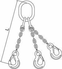 PEWAG Chain Sling: 1/2 in Chain Trade Size, 63 Chain Grade, Stainless Steel, Fixed, 5 ft Sling Lg (MPN 13G63TOS/5). Key specifications — attr994094: PEWAG.