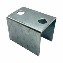 HADRIAN Headrail Corner Clip: Galvanneal, Chrome-Plated, 1 1/4 in Overall Ht, 7/8 in Overall Wd (MPN 607210). Key specifications — Compatible Partition Material: Metal; Material: Galvanneal; Finish: Chrome-Plated; Component Type: Headrail Corner Clip; Brand: HADRIAN.