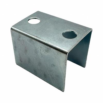 HADRIAN Headrail Corner Clip: Galvanneal, Chrome-Plated, 1 1/4 in Overall Ht - Headrails & Parts for Bathroom Partitions