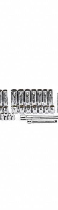 GEARWRENCH Socket Set: 1/4 in Drive, 76 Piece, 12-Point, SAE, 3/16 in to 1 in/4 mm to 19 mm (MPN 80948). Key specifications — attr1224269: 1/4 in; attr1204650: 4 mm to 19 mm; attr1204673: Socket Bits Not Included; attr1204688: GEARWRENCH; attr1224354: No Thin Wall; attr1206170: Standard Sockets.