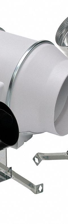 In-Line Duct Fan: 293 cfm Max., 6 in Duct, 65 W, 120V AC, 1 Ph, IP44, Thermoplastic (MPN KIT-TD150L). Key specifications — Includes: (2) LED Light Grilles; Brand: SOLER & PALAU; Speed Controllable: Yes; High-Efficiency Motor: No; Housing Material: Thermoplastic; Nameplate Voltage: 120V AC; Number of Speeds: 1; Airflow @ 0.000 in SP - Range: 250 to 499 cfm.