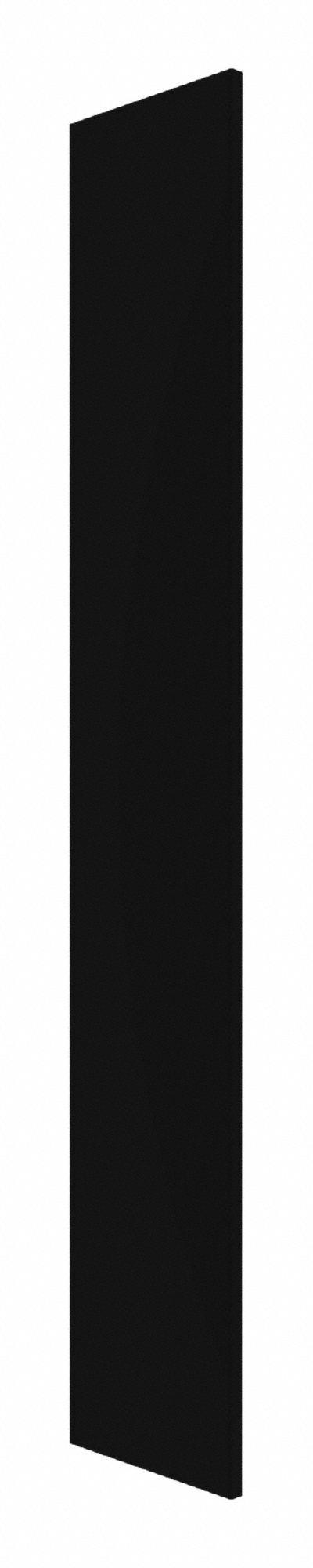 HADRIAN Pilaster: Solid Plastic HDPE, Plastic, Black, 80 1/2 in Ht, 20 in Wd - Pilasters for Bathroom Partitions