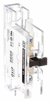 SQUARE D Auxiliary Contact: 1NO, 5 A Max Current (AC) (MPN 9999D10). Key specifications — Brand: SQUARE D.