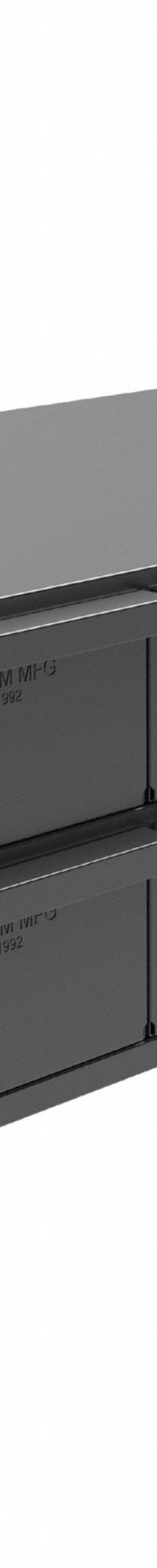 DURHAM MFG Drawer Bin Cabinet: 22 3/4 in x 12 1/4 in x 7 1/2 in, 8 Drawers, Stackable, Steel, Gray (MPN 003-95). Key specifications — Cabinet Material: Steel; Includes Dividers: Yes; Cabinet Finish: Powder Coated; Drawer Color: Gray; Cabinet Style: Drawer; Assembled: Assembled; Drawer Inside WxDxH: (8) 5-15/32 in x 11-1/4 in x 3-3/16 in; Cabinet Color: Gray.