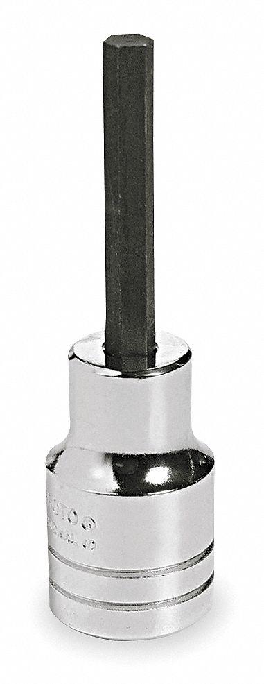PROTO Socket Bit: 1/2 in Drive Size, Hex Tip, 6 mm Tip Size, 3 1/4 in Overall Lg - Hex Bit Sockets