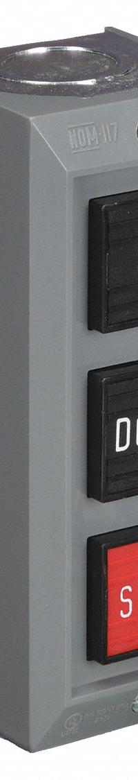 SQUARE D Control Station: (3) Push Buttons, 0 Pilot Lights, 2NO/3NC, Up/Down/Stop, (3) Momentary (MPN 9001BG305). Key specifications — attr1022946: Up/Down/Stop; attr1022956: Red; attr211290: SQUARE D; attr1042017: Indoor Use Only; attr1089900: (3) Push Buttons.