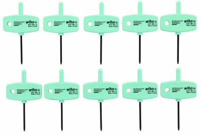 WIHA Torx and Torx Plus Keys: 10 Tips, Torx Plus, IP5 Tip Size, Black Oxide - Rapid-Twist Torx & Torx Plus Keys