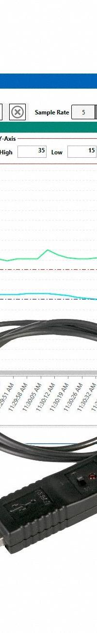 EXTECH Data Acquisition Software and Cable: USB Data Cable, 407001-PRO. Key specifications — Brand: EXTECH; Manufacturer Part Number: 407001-PRO; Features: User Programmable High/Low Alarms that will Alert with Red Dots (Above Setpoint) or Blue Dots (Below Setpoint) on the Graph.