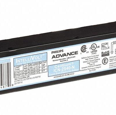 ADVANCE Fluorescent Ballast: 120 to 277V AC - Rapid Start Electronic Fluorescent Ballasts