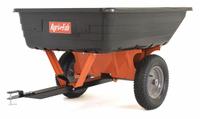 AGRI-FAB Trailer Cart: 2 Wheels, 10 cu ft Cubic Foot Capacity, 650 lb Load Capacity, Poly Container (MPN 45-0533). Key specifications — Container Material: Poly; Brand: AGRI-FAB.