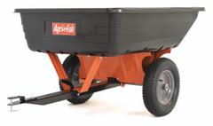 AGRI-FAB Trailer Cart: 2 Wheels, 10 cu ft Cubic Foot Capacity, 650 lb Load Capacity, Poly Container (MPN 45-0533). Key specifications — Container Material: Poly; Brand: AGRI-FAB.