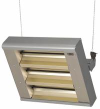 FOSTORIA Electric Infrared Heater: 4800W Watt Output, 240V AC, 1 or 3 Phase, Hardwired, Quartz Lamp (MPN 223-30-THA-240V). Key specifications — Wattage Output: 4800W; Voltage: 240V AC; Brand: FOSTORIA; Electrical Connection: Hardwired; Element Type: Quartz Lamp; Housing Color: Silver; Housing Material: Aluminum; Overall Dimensions - L x W x D: 24 in x 21-1/2 in x 11 in.