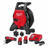 MILWAUKEE Inspection Camera Kit: M12™, 85 ft Lg., 4 in Max. Pipe Dia., 1 1/2 in Min. Pipe Dia., USB (MPN 3318-22B). Key specifications — attr554899: Not Included; attr533196: USB; attr533197: M12™; attr553412: Not Included; attr529323: 3971-20; attr529330: No Display; attr529308: 3318-22B.