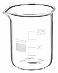 APPROVED VENDOR Beaker: 50 mL, 1.7 fl oz, Low Form, Colorless, Glass, Autoclavable (MPN 5YGY9). Key specifications — attr1371051: APPROVED VENDOR; attr1371062: Colorless.