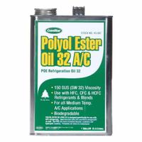 COMSTAR Synthetic Oil: Polyol Ester, 1 gal, 150 SUS, -52°F Pour Point, Yellow, A2L Compatible (MPN 45-007). Key specifications — Viscosity Grade: ISO-32; Brand: COMSTAR; Compatible Refrigerant Group: HFC; Compatible Refrigerant Type: R-32; Product Type: Synthetic Oil.