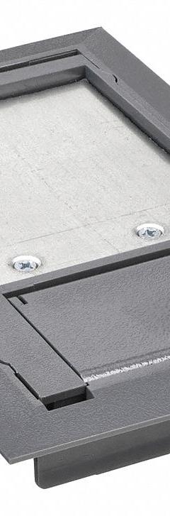 STEEL CITY Floor Box Cover: Rectangular, Gray, Polycarbonate, 8 1/8 in L x 5 1/8 in W x 3/16 in H (MPN 664-CST-SW-GRY). Key specifications — Brand: STEEL CITY; Color: Gray; Cover Shape: Rectangular; Material: Polycarbonate.