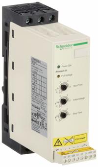 SCHNEIDER Soft Start: 200-240V AC, 32 A Output Current, With Bypass, IP20/NEMA 1, 60/50 Hz, 24V DC (MPN ATS01N232LU). Key specifications — Control Voltage: 24V DC; Manufacturer Part Number: ATS01N232LU.