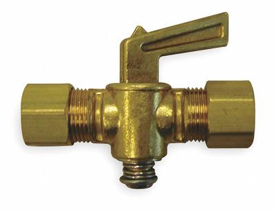 HANSEN Ground Plug Valve: For Fluids Media, 2-Way, 3/8 in Pipe Size, Brass, Female - Inline Brass Plug Valves