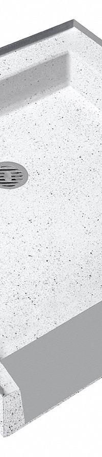 FIAT PRODUCTS Shower Floor: Square, Barrier Free Threshold, Terrazzo, 36 in Overall Lg (MPN WTR4990081). Key specifications — Material: Terrazzo; Drain Location: Center; Brand: FIAT PRODUCTS.