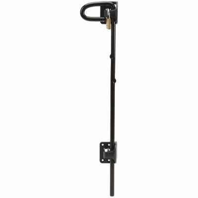 Q-BOLT Drop Rod: Drop Rod, Padlock, 9/16 in Bolt Head Dia, Q-Bolt 24", 3/8 in Max Shackle Dia - Gate Drop Rods & Cane Bolts