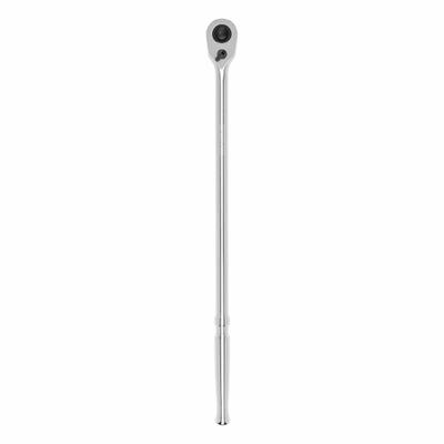 TEKTON Quick-Release Ratchet: Pear, Reversible, 18 in Overall Lg, Polished - Standard-Head Ratchets