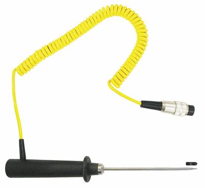 TEST PRODUCTS INTL. Temperature Probe: -58°F to 500°F /-50°C to 250°C, ±2°F, 4 in Probe Lg - Thermocouples for Gas Applications
