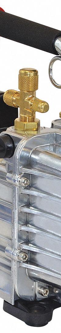 JB INDUSTRIES Vacuum Pump: 7 cfm, 15 micron Ultimate Vacuum, 240V AC, A2L Compatible, Male, Flare (MPN DV-200N-250). Key specifications — Plug Configuration: 6-15P; Brand: JB INDUSTRIES; Number of Stages: Two-Stage; Product Type: Vacuum Pump.